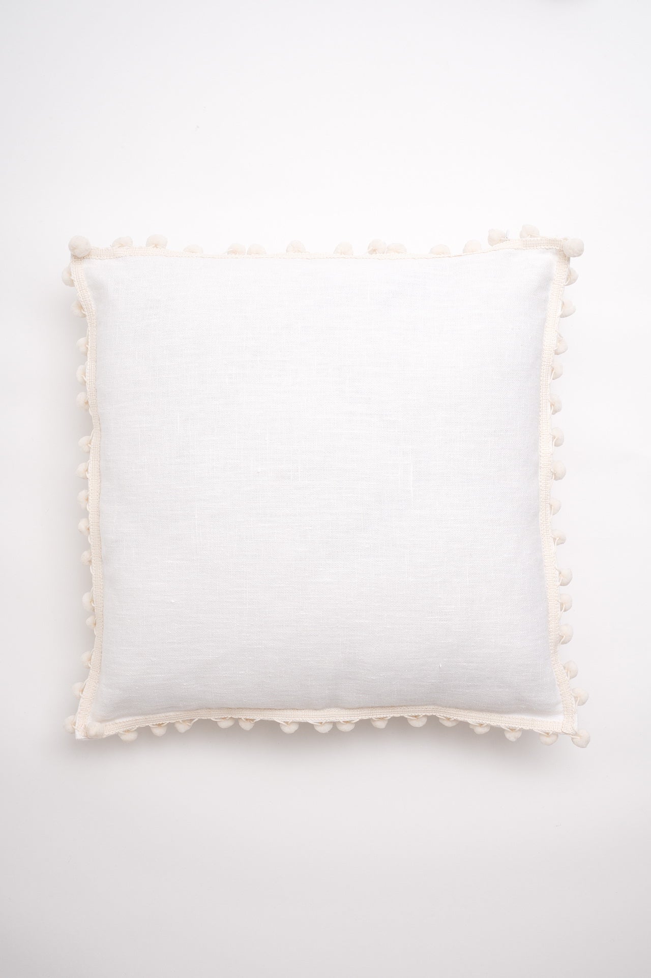 French pom-pom trim pillowcase