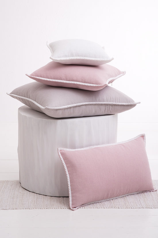 French pom-pom trim pillowcase