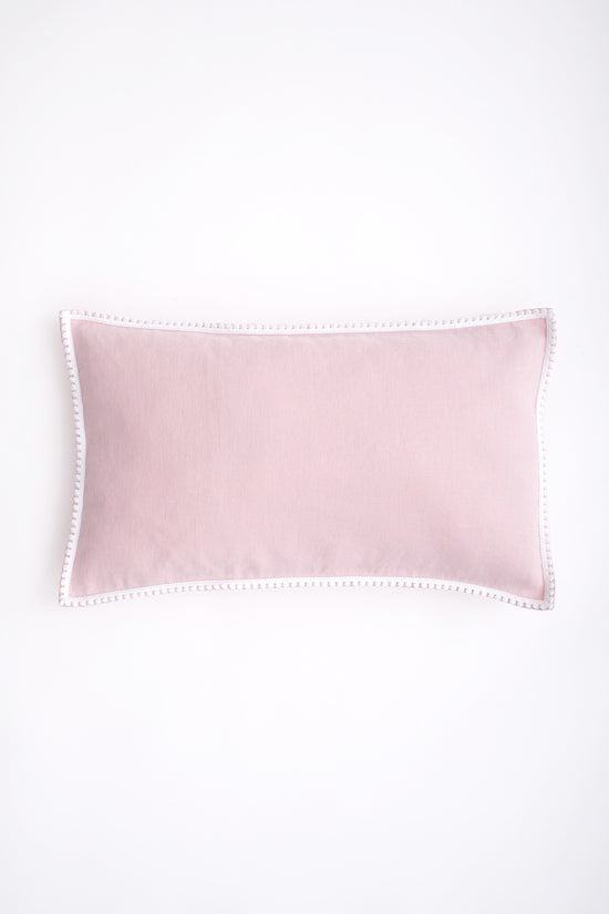 French pom-pom trim pillowcase