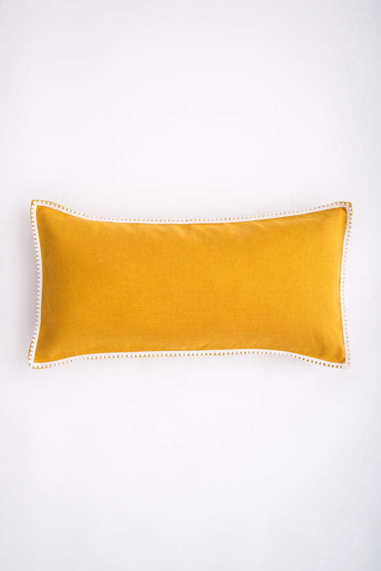 French pom-pom trim pillowcase