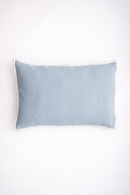 French pom-pom trim pillowcase