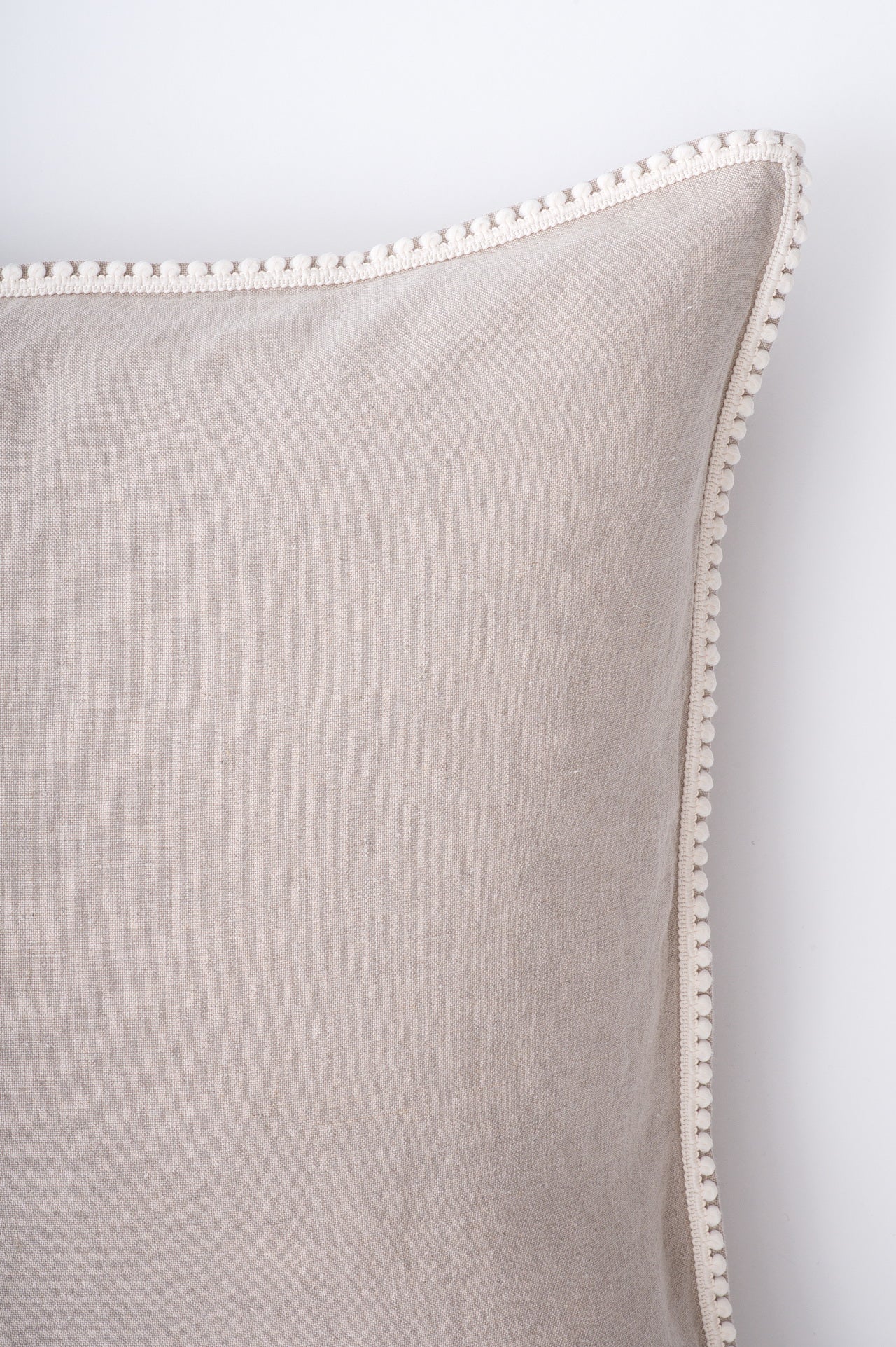 French pom-pom trim pillowcase