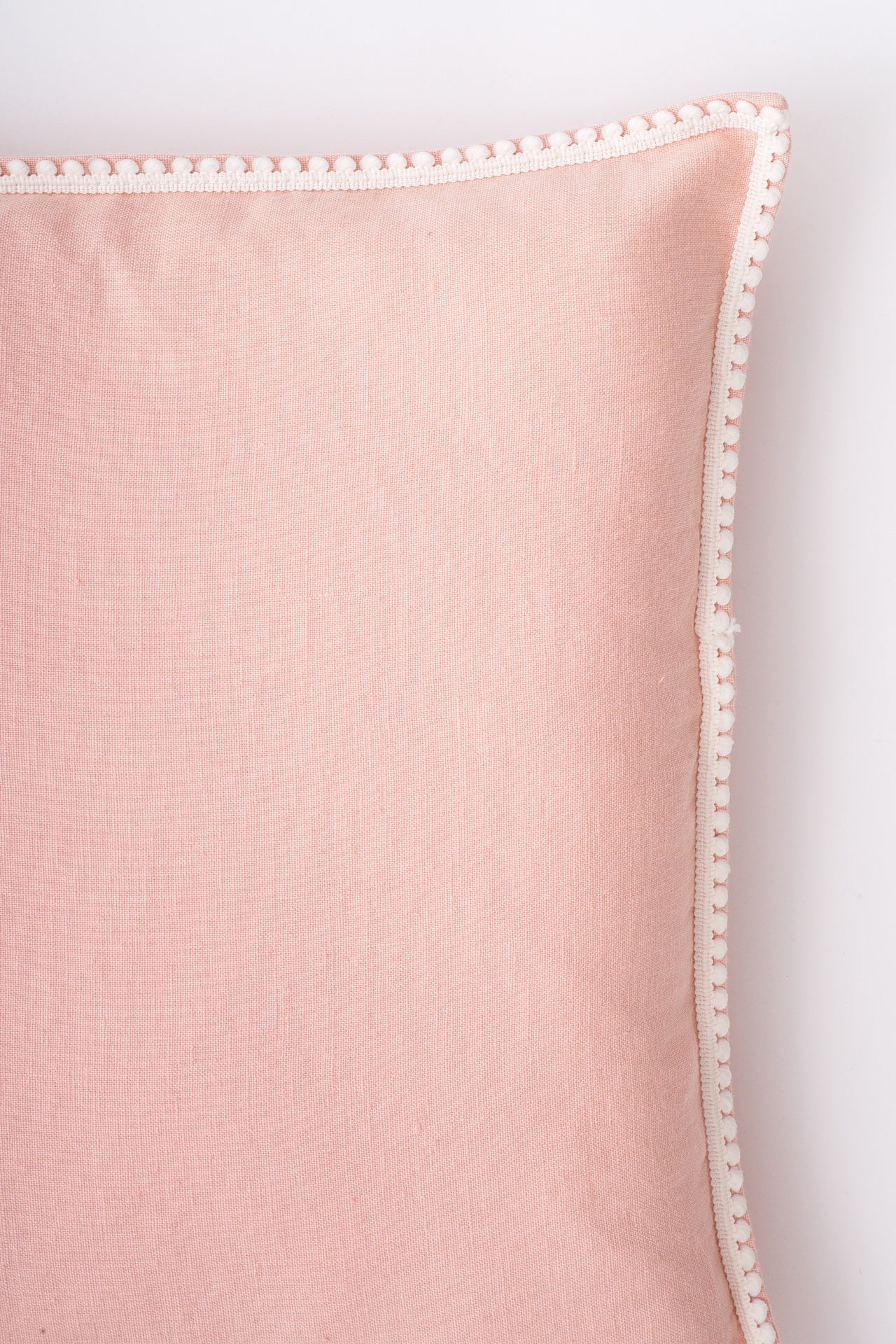 French pom-pom trim pillowcase