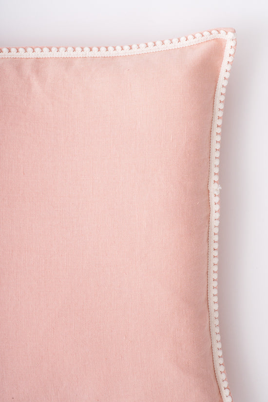 French pom-pom trim pillowcase