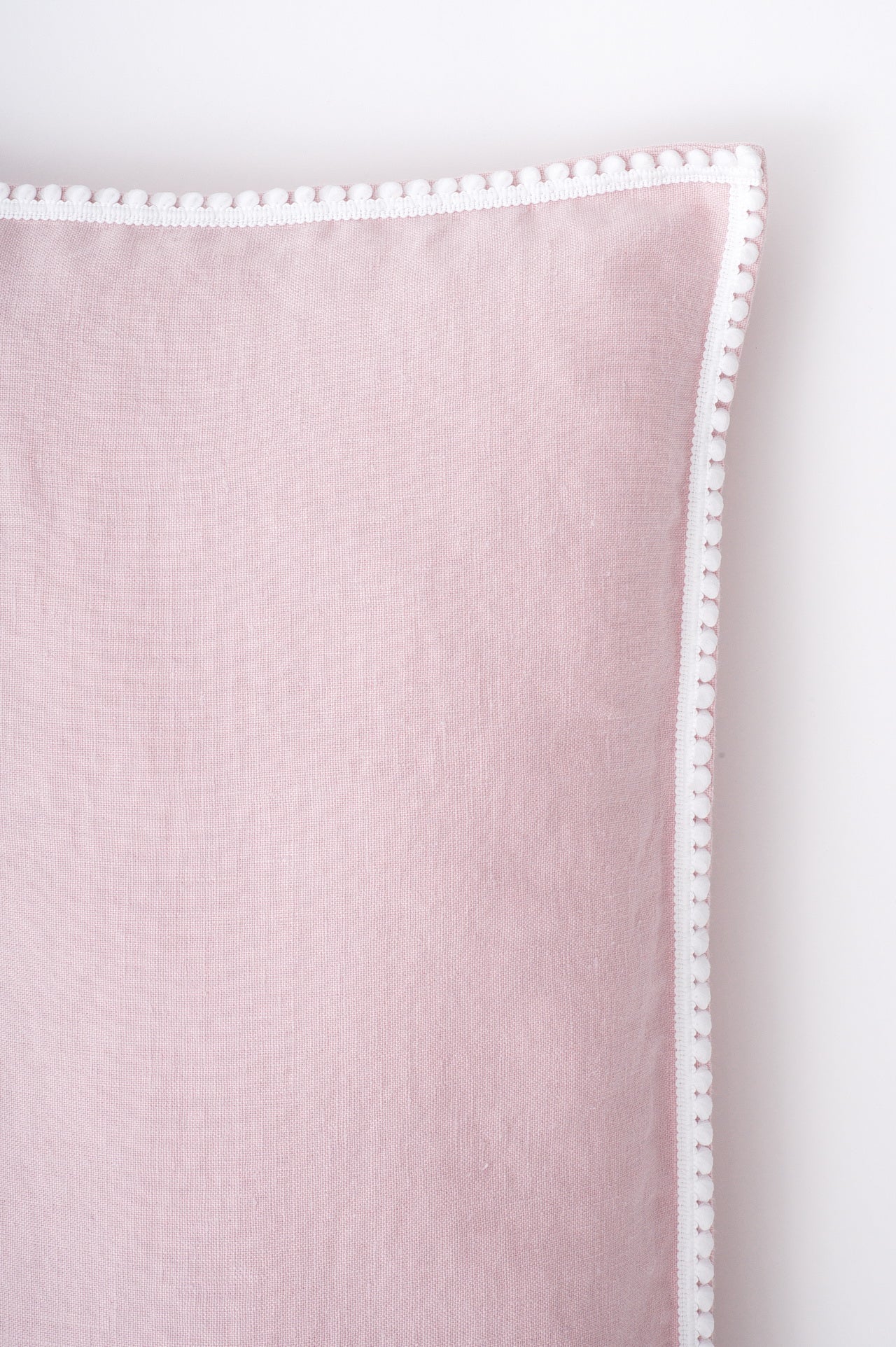 French pom-pom trim pillowcase