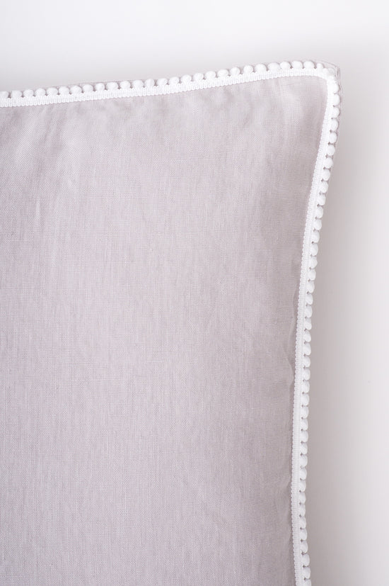 French pom-pom trim pillowcase